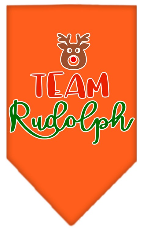 Team Rudolph Screen Print Bandana Orange Large